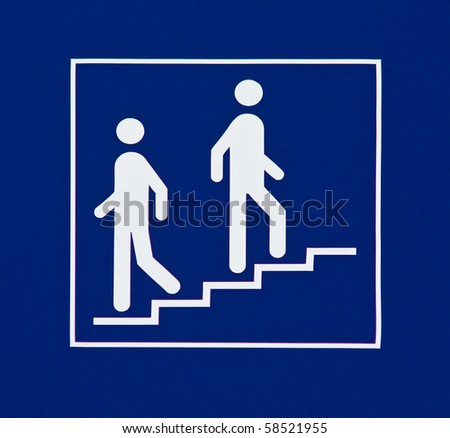 Information Sign Showing Stairs Stock Photo 58521955 : Shutterstock