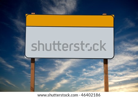 Clank construction sign against cloudy sky