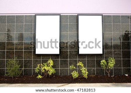 Outdoor blank wall sign