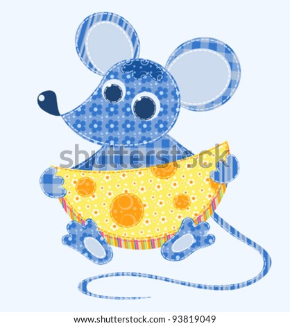Application mouse Patchwork series Vector illustration - stock vector