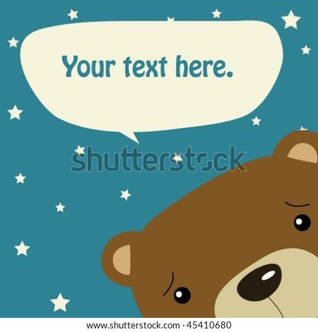 vector bear text box cute shutterstock lightbox