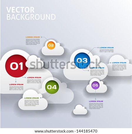 cloud infographics 3D vector background cloud infographics 3D vector background