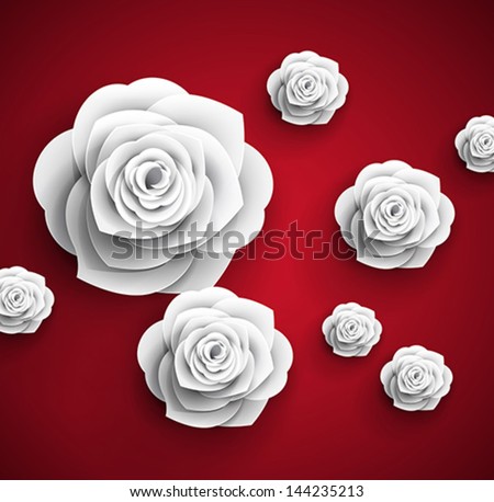 vector paper flowers rose vector paper flowers rose