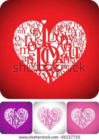 stock vector Love greeting card for valentine day or wedding card design 