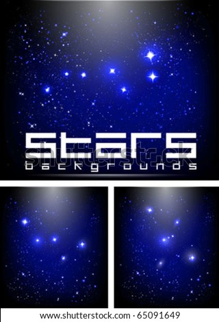 constellations in sky. night sky backgrounds with