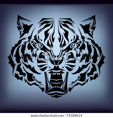 stock vector vector tattoo tiger