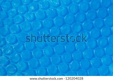 Blue plastic bubble wrap texture, can be used for wrapping fragile elements