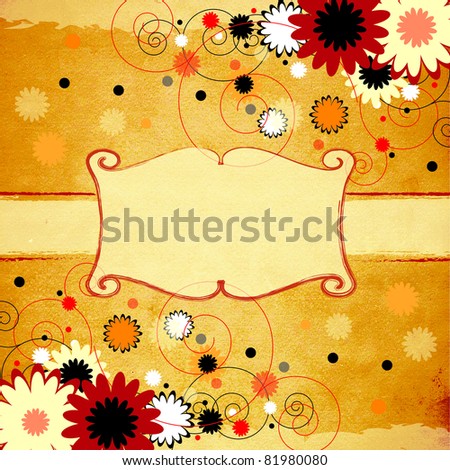 Vintage paper and flowers