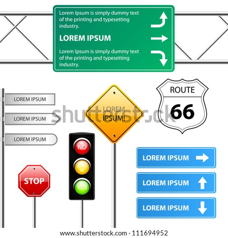 Vector traffic signs Vector traffic signs