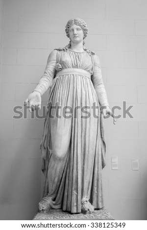 Sculpture Athene ancient greek mythology.