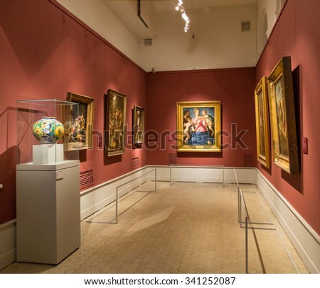 Moscow, Russia - October 29, 2015: Pushkin Museum of Fine Arts is largest museum of European art in Moscow, Russia.