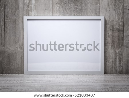empty modern style frame on composition wall