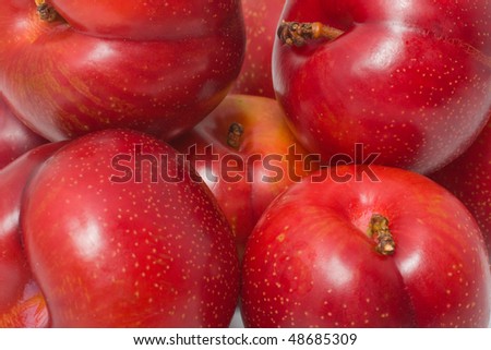Group of juicy plums