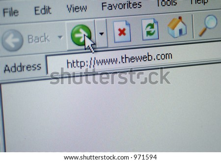 Close up of web browser