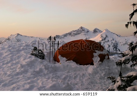 Tent in snow