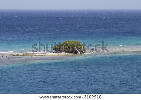 a tarpdesert island near a