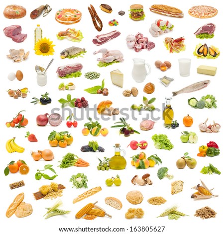Food Pyramid isolated on white background