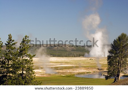 Midway Geyser Basin in Yellowstone National Park, Wyoming