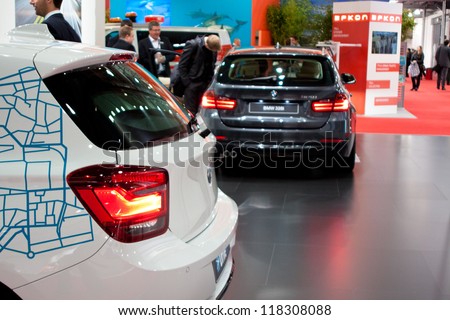 VIENNA - OCTOBER 26: BMW Cars at the 19th Intelligent Transport Systems World Congress on October 26, 2012 in Vienna, Austria