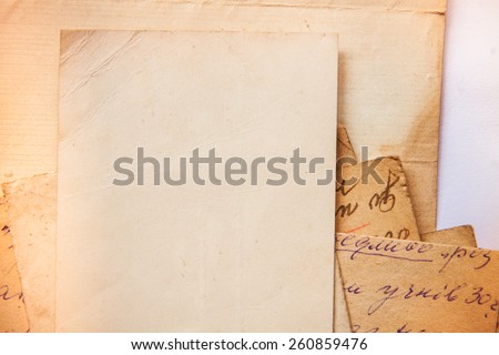 Vintage background with old papers and letters