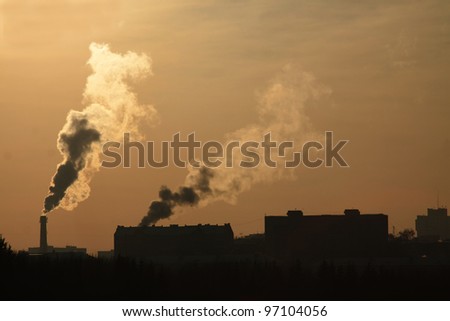 Smoking pipe and sunset