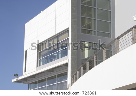 A new metal and glass tech building.