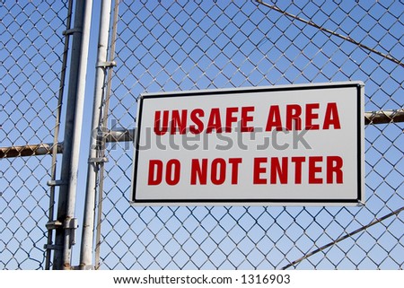 Do not go inside this area!