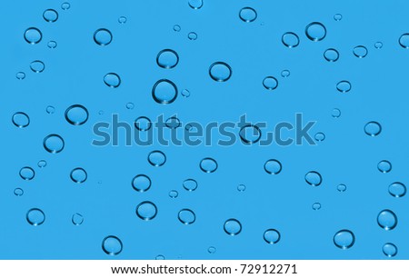 Water Droplets On Glass Macro