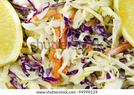 Coleslaw Salad Seen Close Up