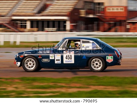 An MG Coupe Racing at Classic Adelaide Prologue race
