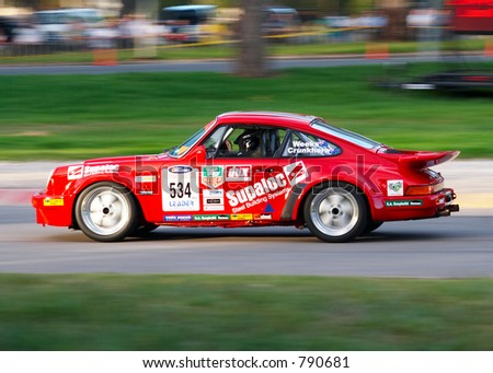 stock photo Red Porsche 911 Racing at Classic Adelaide Prologue