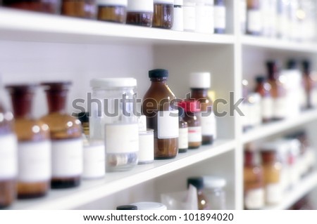 chemical bottles