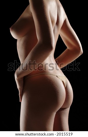 stock photo Nude of young girl detail of back