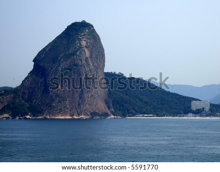 View of Sugar Loaf Mountain from Niterói, Brazil, one of Rio de Janeiro city landmarks