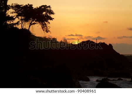 Sunset on the South Pacific Ocean