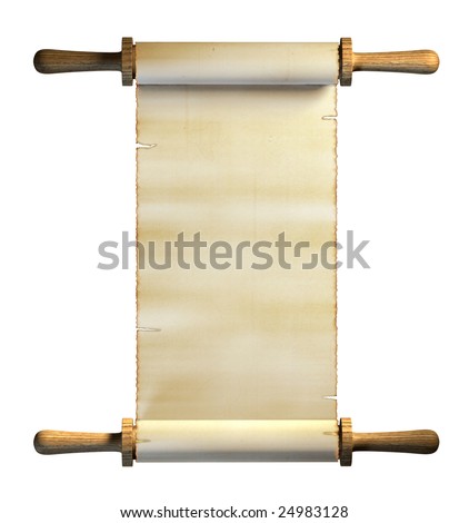 blank scroll paper. stock photo : Old paper scroll