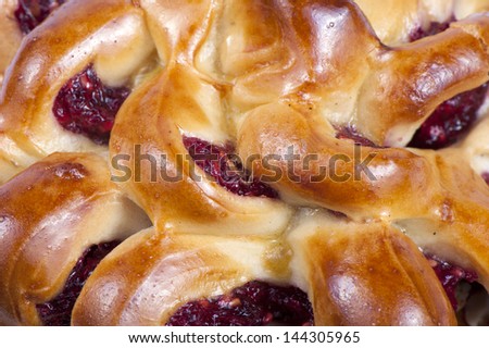 Patty cakes with berry and fruit jam