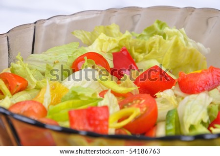 Bowl of vegetable salad