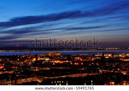 View on Edinburgh city and