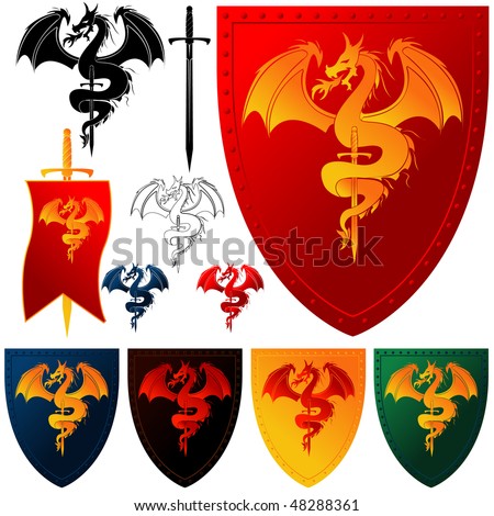 Sword dragon coat-of-arms