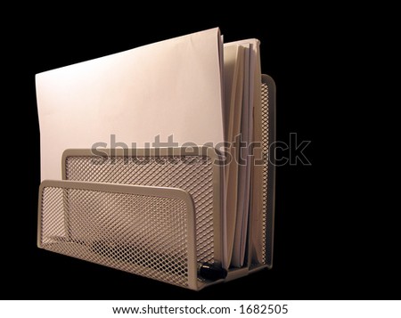 letter rack. Wire wall hung letter rack,