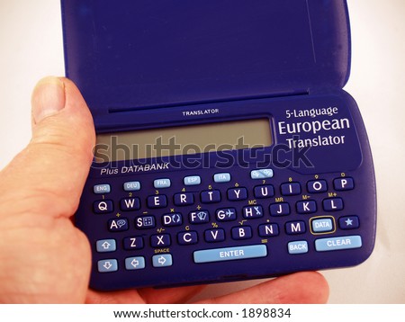 European five language translator palm sized