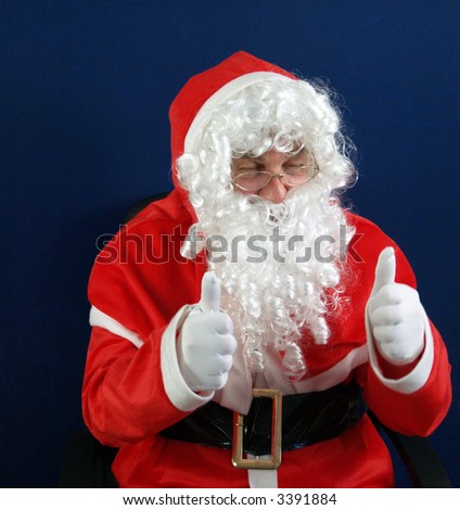 Thumbs- up says santa you have got your wish