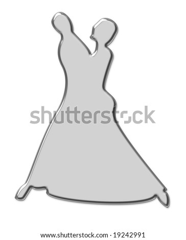 stock photo Wedding invitation in silver bell shape