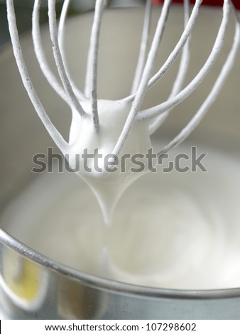 whipped cream and mixer