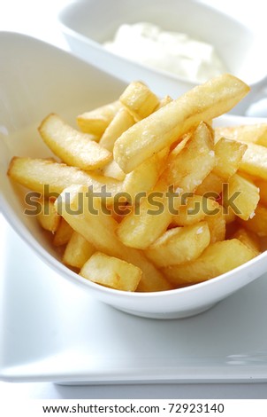 french fries on white dish