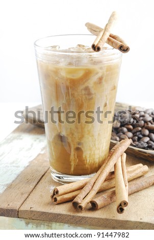 ice coffee with cinnamon