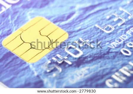 Close up of a gold credit card