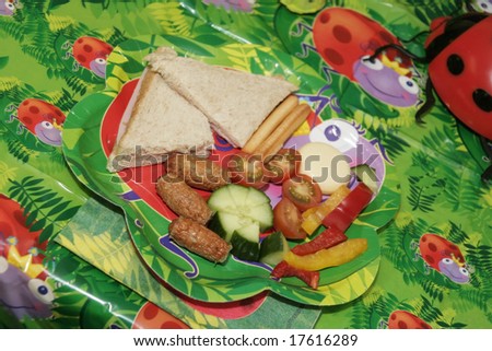 Party food at a childs party