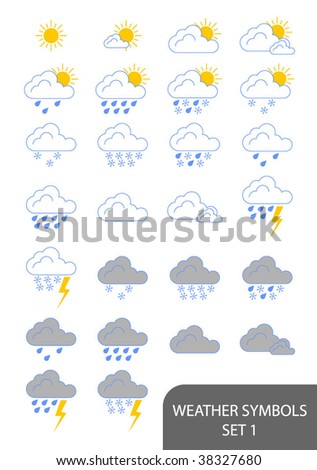 weather symbols wind. stock vector : Weather Symbols